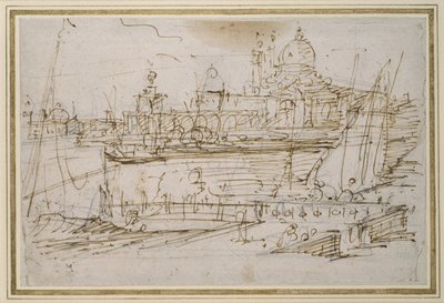 Venice: The Dogana and S. Maria della Salute from the Molo di Terranova by Giovanni Antonio Canal